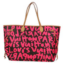 LOUIS VUITTON Monogram Graffiti Neverfull GM Bag Fuchsia M93701 LV Auth 136298V-13