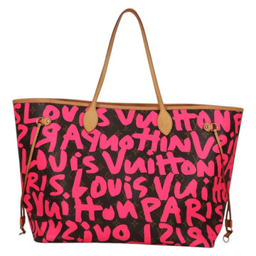 LOUIS VUITTON Monogram Graffiti Neverfull GM Bag Fuchsia M93701 LV Auth 136298V - 0