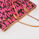 LOUIS VUITTON Monogram Graffiti Neverfull GM Bag Fuchsia M93701 LV Auth 136298V-14