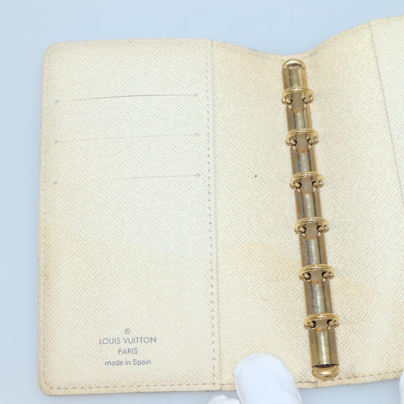 LOUIS VUITTON Damier Azur Agenda PM Day Planner Cover R20706 LV Auth 136301
