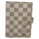 LOUIS VUITTON Damier Azur Agenda PM Day Planner Cover R20706 LV Auth 136301-13
