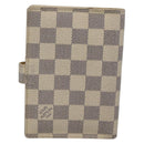 LOUIS VUITTON Damier Azur Agenda PM Day Planner Cover R20706 LV Auth 136301-2