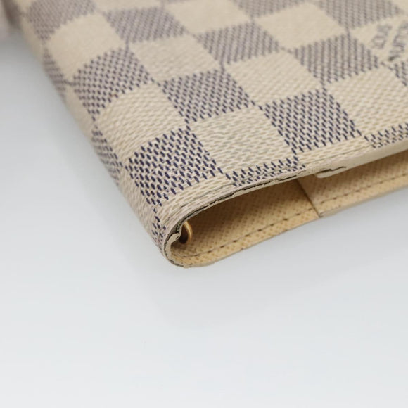 LOUIS VUITTON Damier Azur Agenda PM Day Planner Cover R20706 LV Auth 136301