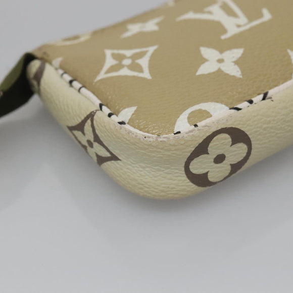 LOUIS VUITTON Monogram Giant Mini Pochette Pouch Ivory M67579 Auth 136302
