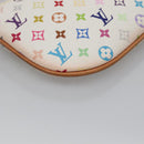 LOUIS VUITTON Monogram Multicolor Pochette MM Pouch White M60028 LV Auth 136306-16