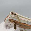 LOUIS VUITTON Monogram Multicolor Pochette MM Pouch White M60028 LV Auth 136306-8
