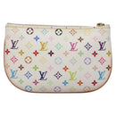 LOUIS VUITTON Monogram Multicolor Pochette MM Pouch White M60028 LV Auth 136306-2