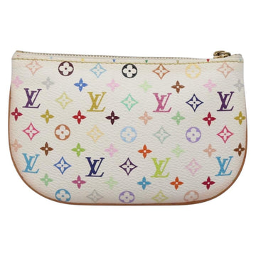 LOUIS VUITTON Monogram Multicolor Pochette MM Pouch White M60028 LV Auth 136306 - 0
