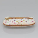 LOUIS VUITTON Monogram Multicolor Pochette MM Pouch White M60028 LV Auth 136306-6