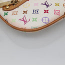 LOUIS VUITTON Monogram Multicolor Pochette MM Pouch White M60028 LV Auth 136306-14