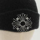 Chrome Hearts CH Plus Stitch Woolwatch Cap Wool Black Auth 136313M-5