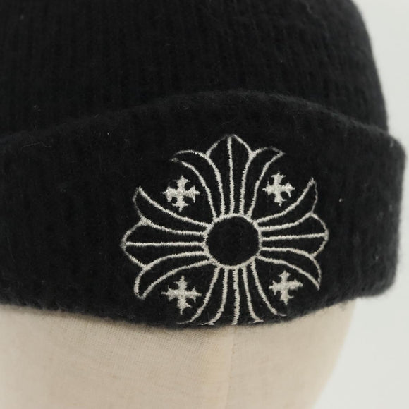 Chrome Hearts CH Plus Stitch Woolwatch Cap Wool Black Auth 136313M