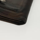 Chrome Hearts Wave Cross Ball Long Wallet Leather Green Auth 136315-15