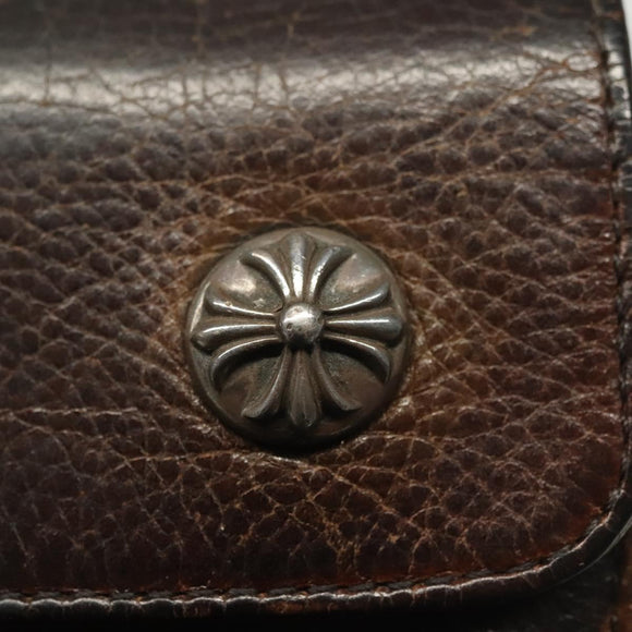 Chrome Hearts Wave Cross Ball Long Wallet Leather Green Auth 136315