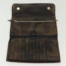 Chrome Hearts Wave Cross Ball Long Wallet Leather Green Auth 136315-10