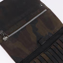 Chrome Hearts Wave Cross Ball Long Wallet Leather Green Auth 136315-21