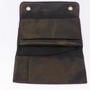 Chrome Hearts Wave Cross Ball Long Wallet Leather Green Auth 136315-27