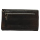 Chrome Hearts Wave Cross Ball Long Wallet Leather Green Auth 136315-2