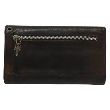 Chrome Hearts Wave Cross Ball Long Wallet Leather Green Auth 136315 - 0