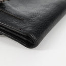 Chrome Hearts Wave Cross Ball Long Wallet Leather Black Auth 136316M-15