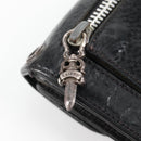 Chrome Hearts Wave Cross Ball Long Wallet Leather Black Auth 136316M-18