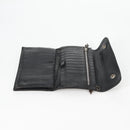 Chrome Hearts Wave Cross Ball Long Wallet Leather Black Auth 136316M-8