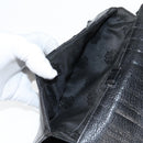 Chrome Hearts Wave Cross Ball Long Wallet Leather Black Auth 136316M-26