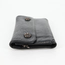 Chrome Hearts Wave Cross Ball Long Wallet Leather Black Auth 136316M-3