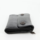 Chrome Hearts Wave Cross Ball Long Wallet Leather Black Auth 136316M-4