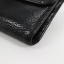 Chrome Hearts Wave Cross Ball Long Wallet Leather Black Auth 136316M-14