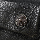 Chrome Hearts Wave Cross Ball Lange Portemonnee Leer Zwart Auth 136317M-17