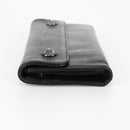 Chrome Hearts Wave Cross Ball Long Wallet Leather Black Auth 136317M-4