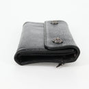 Chrome Hearts Wave Cross Ball Lange Portemonnee Leer Zwart Auth 136317M-4