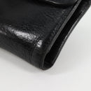 Chrome Hearts Wave Cross Ball Lange Portemonnee Leer Zwart Auth 136317M-14