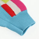 LOUIS VUITTON Damier Knit Sweater Jacket Wool Light Blue LV Auth 136318M-11