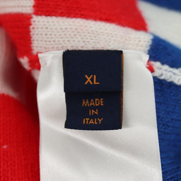 LOUIS VUITTON Damier Knit Sweater Jacket Wool Light Blue LV Auth 136318M