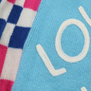 LOUIS VUITTON Damier Knit Sweater Jacket Wool Light Blue LV Auth 136318M-7