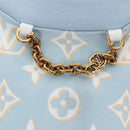 LOUIS VUITTON Monogram Short Sleeved T Shirt Cotton Light Blue LV Auth 136319M-7