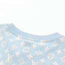 LOUIS VUITTON Monogram Short Sleeved T Shirt Cotton Light Blue LV Auth 136319M-9