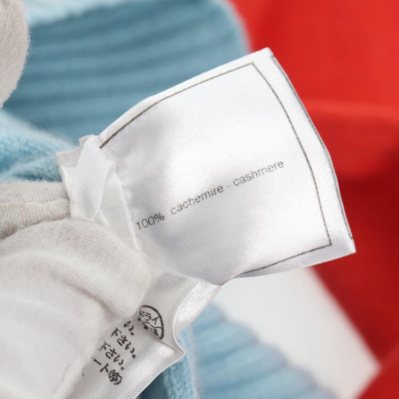 CHANEL Knit Sweater Jacket Cashmere Red CC Auth 136321M