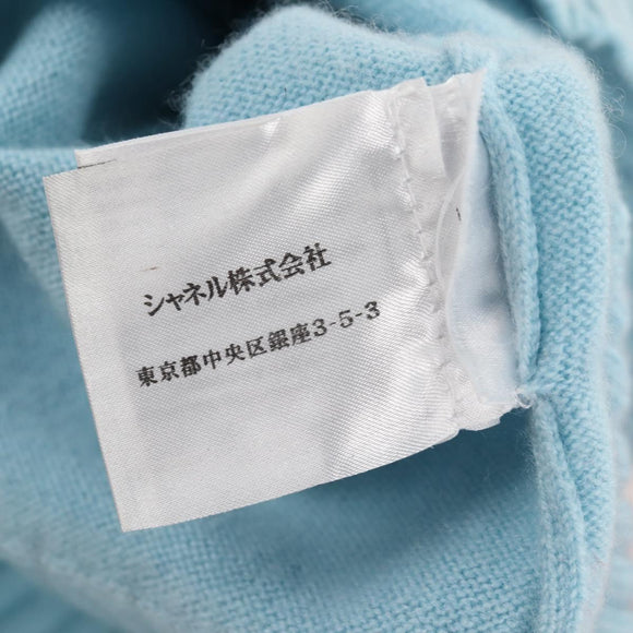 CHANEL Knit Sweater Jacket Cashmere Red CC Auth 136321M