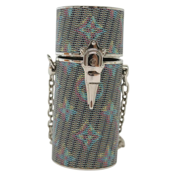 LOUIS VUITTON Monogram LV Pop Chain Lipstick Case Blue MP2536 LV Auth 136322