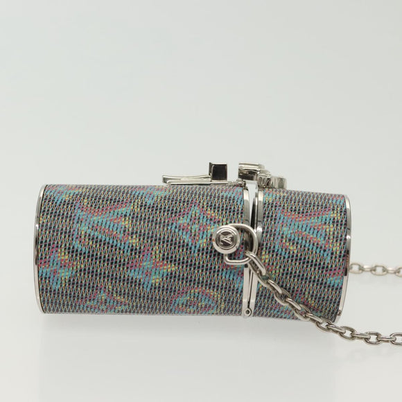 LOUIS VUITTON Monogram LV Pop Chain Lipstick Case Blue MP2536 LV Auth 136322