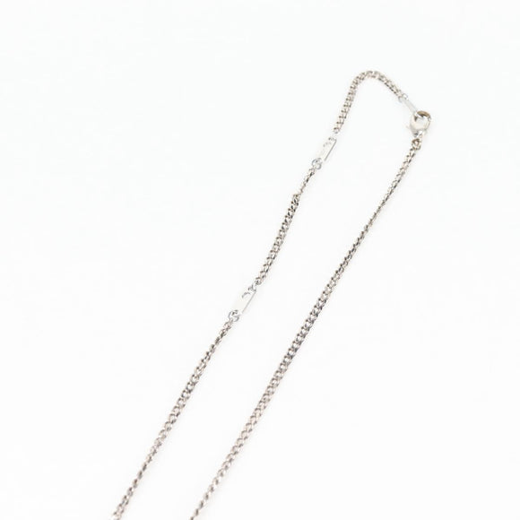 LOUIS VUITTON Chain LV Printed Initials Necklace Silver M01507 LV Auth 136324M