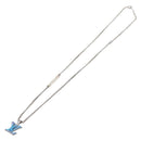 LOUIS VUITTON Chain LV Printed Initials Necklace Silver M01507 LV Auth 136324M-2
