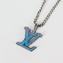 LOUIS VUITTON Chain LV Printed Initials Necklace Silver M01507 LV Auth 136324M-3