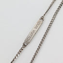 LOUIS VUITTON Chain LV Printed Initials Necklace Silver M01507 LV Auth 136324M-5