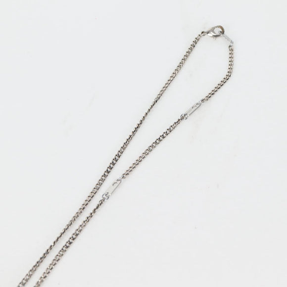 LOUIS VUITTON Chain LV Printed Initials Necklace Silver M01507 LV Auth 136324M