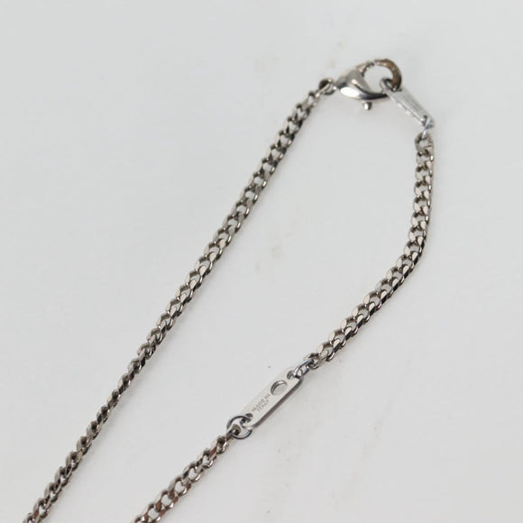 LOUIS VUITTON Chain LV Printed Initials Necklace Silver M01507 LV Auth 136324M