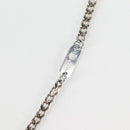 LOUIS VUITTON Chain LV Printed Initials Necklace Silver M01507 LV Auth 136324M-9